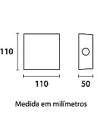 ARANDELA BREMEN QUADRADA